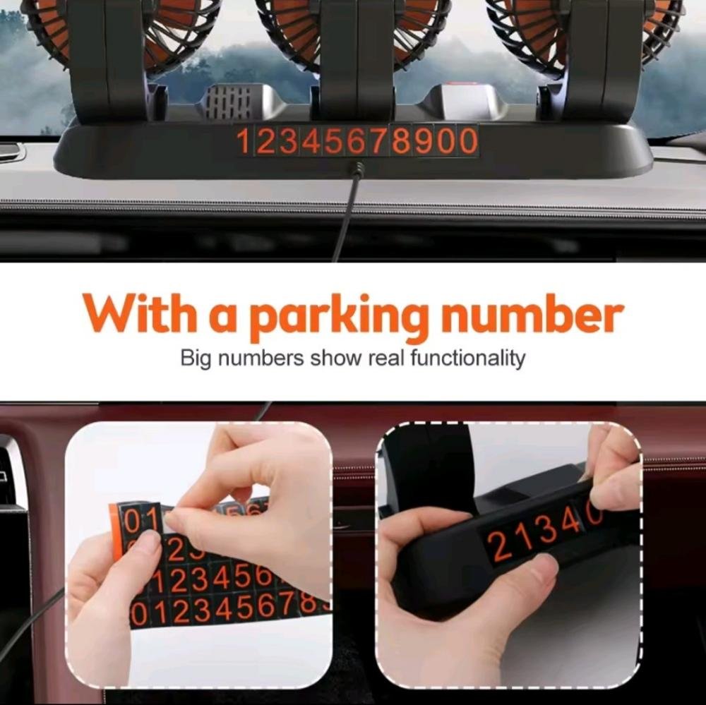 Three Head Car Cooling Fan — Car Fan — ছবি 6