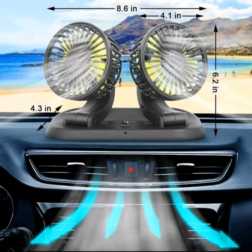 Double Head Car Cooling Fan — Car Fan — ছবি 7