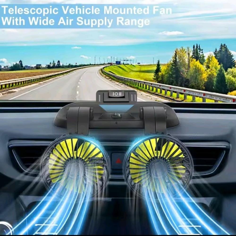 Double Head Car Cooling Fan — Car Fan — ছবি 6