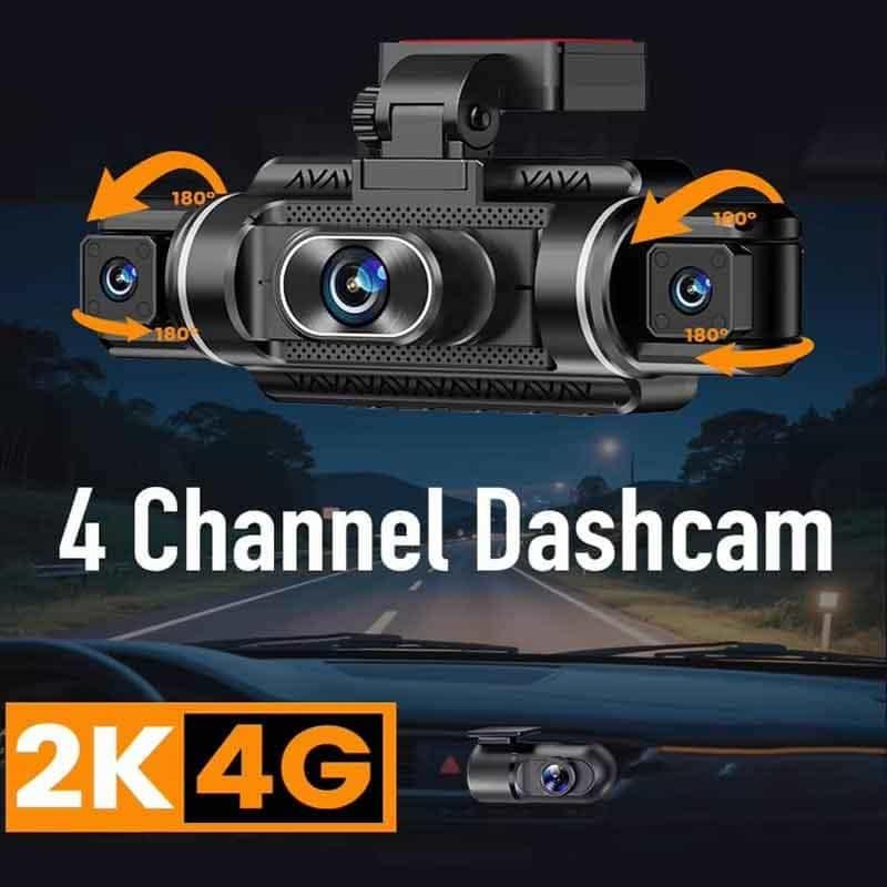 4G Live 4 Channel Car Dash Cam — Car Camera