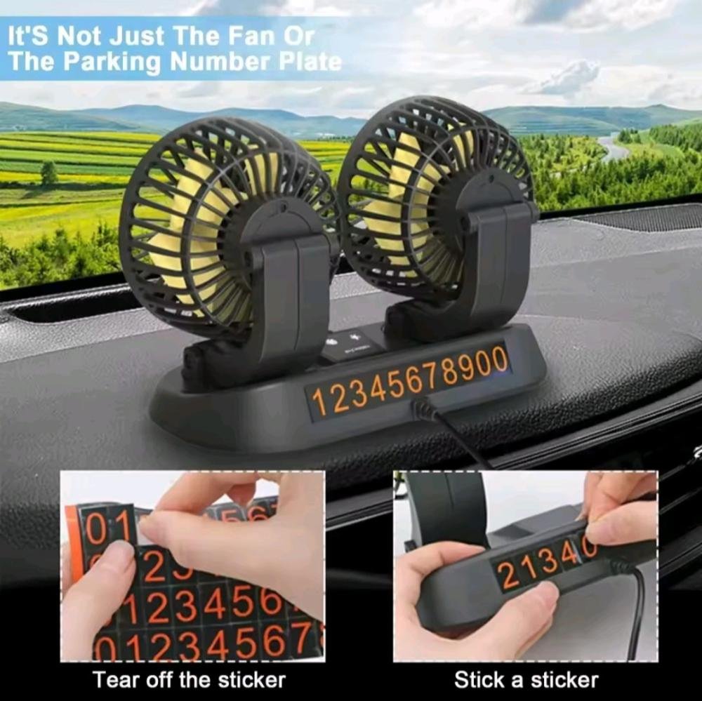Double Head Car Cooling Fan — Car Fan — ছবি 4