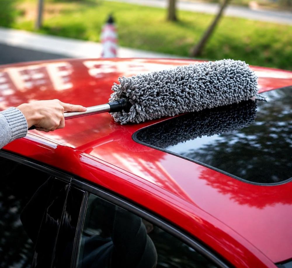 গাড়ির মাইক্রোফাইবার গোল ডাস্টার — Car Duster