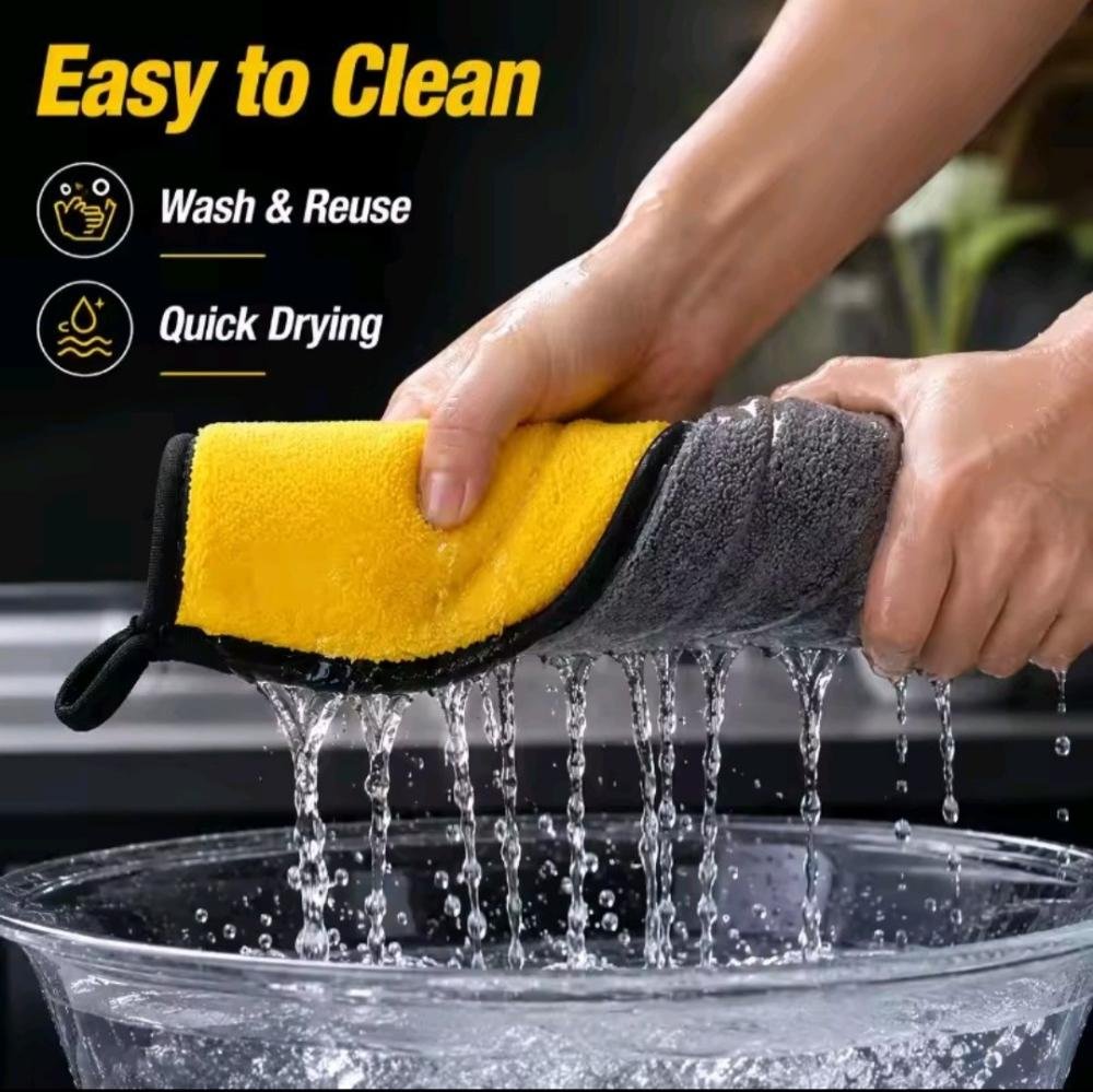 গাড়ির মাইক্রোফাইবার টাওয়েল ছোট ৪০×৪০ সেমি — Car Microfiber Towel — ছবি 5