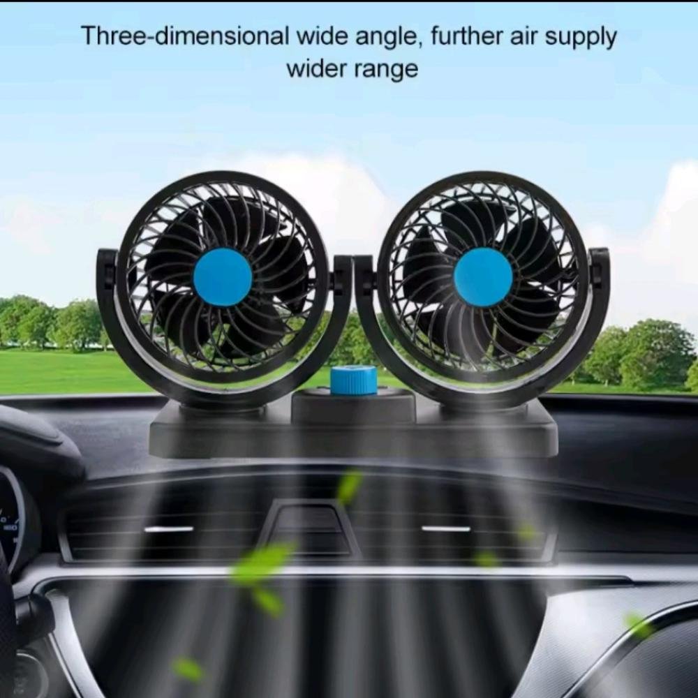 Double Head Car Cooling Fan — Car Fan — ছবি 2