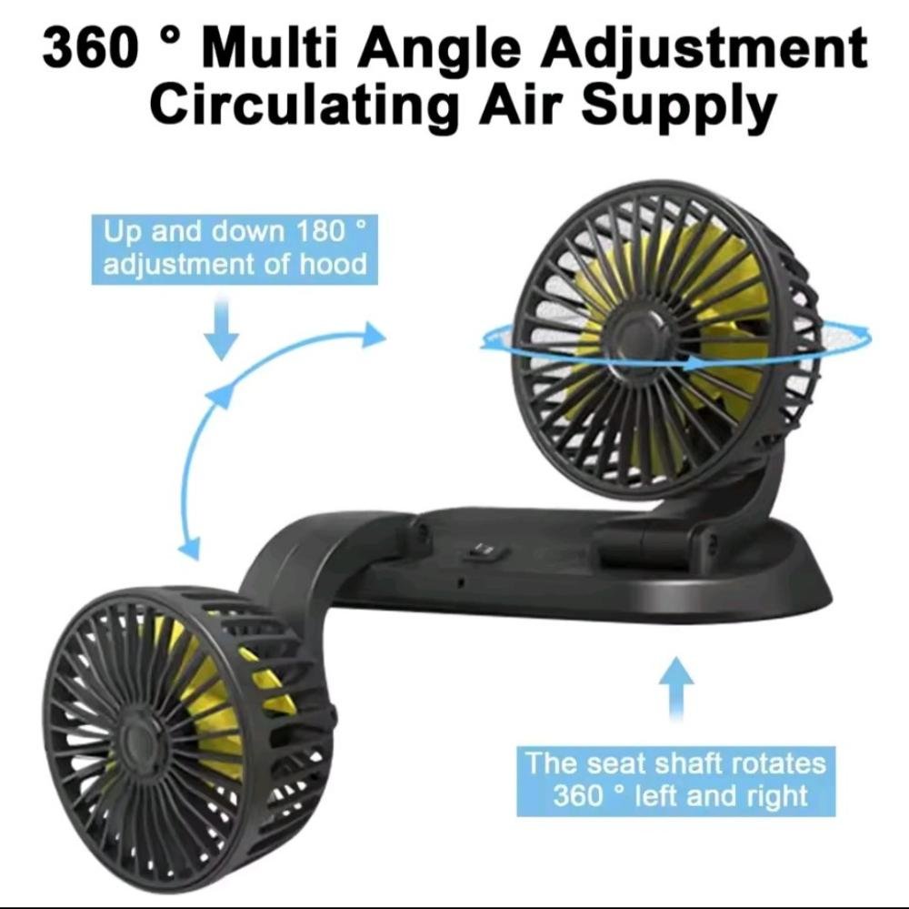 Double Head Car Cooling Fan — Car Fan — ছবি 5