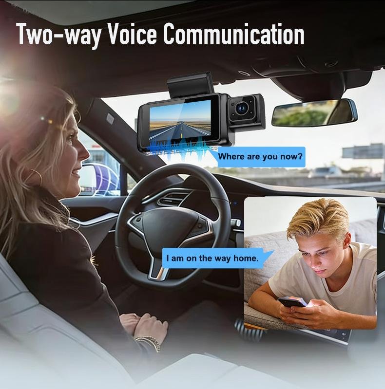 4G Live 3 Channel Car Dash Cam — Car Camera — ছবি 4