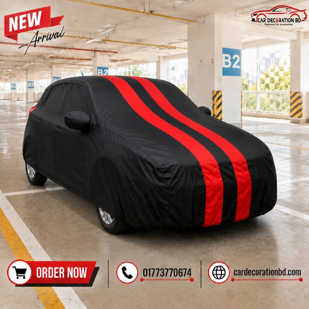 গাড়ির দুই কালারের কভার - হ্যাচব্যাক সাইজ — Car Cover — ছবি 9
