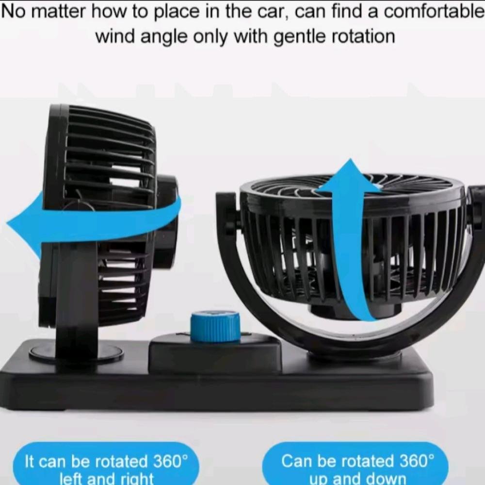 Double Head Car Cooling Fan — Car Fan — ছবি 5