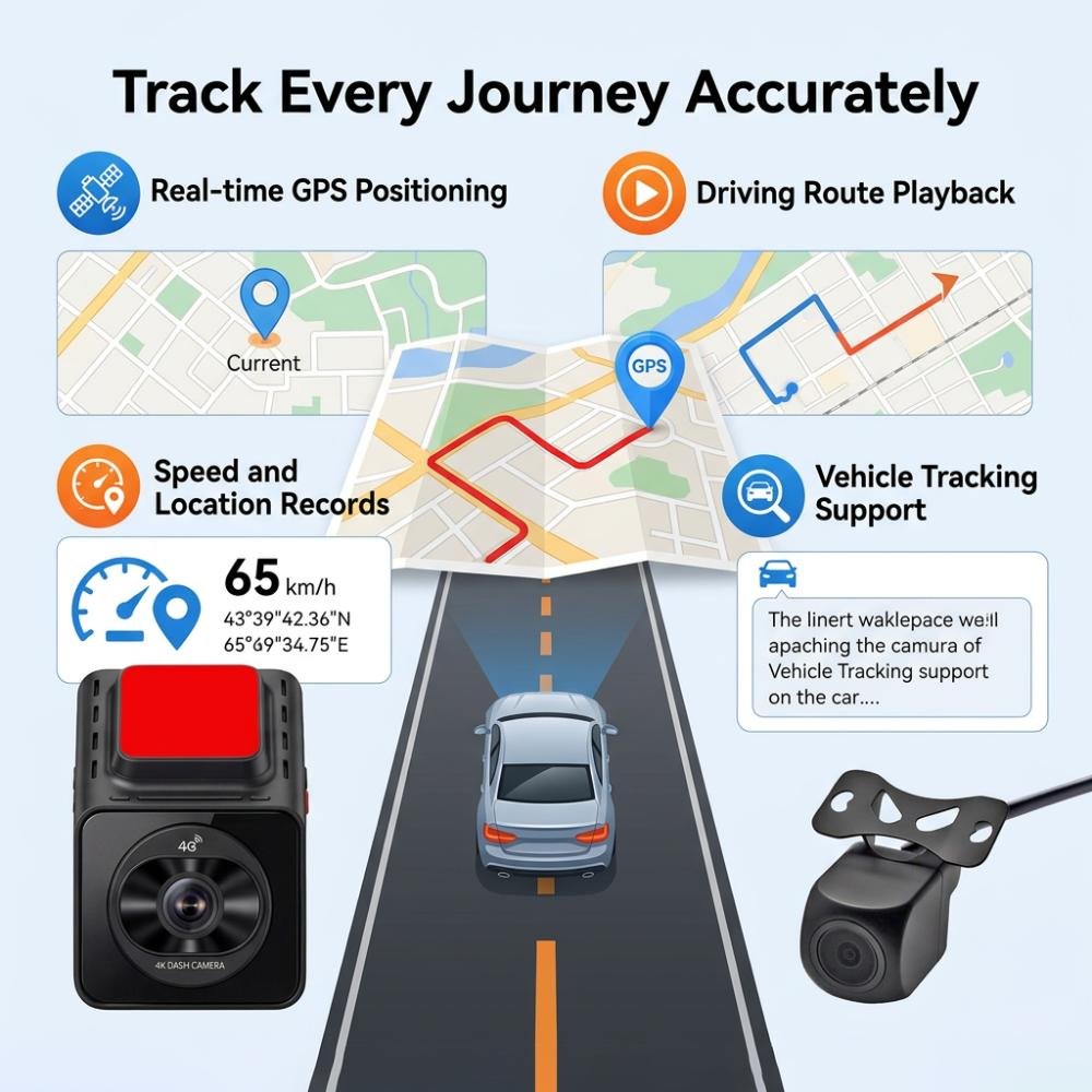 4G Live 2 Channel Car Dash Cam — Car Camera — ছবি 15