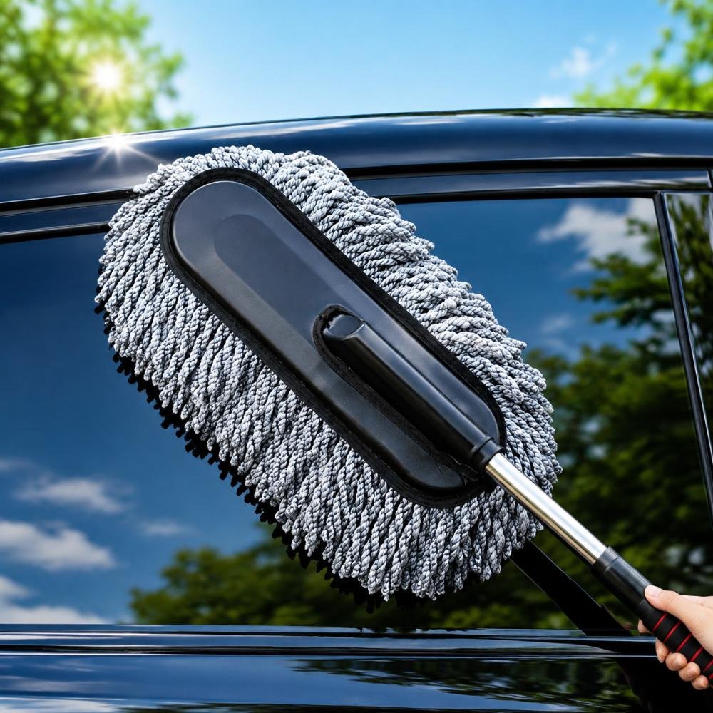 গাড়ির মাইক্রোফাইবার চেপ্‌টা ডাস্টার — Car Duster