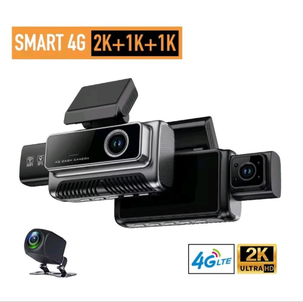 4G Live 3 Channel Car Dash Cam — Car Camera