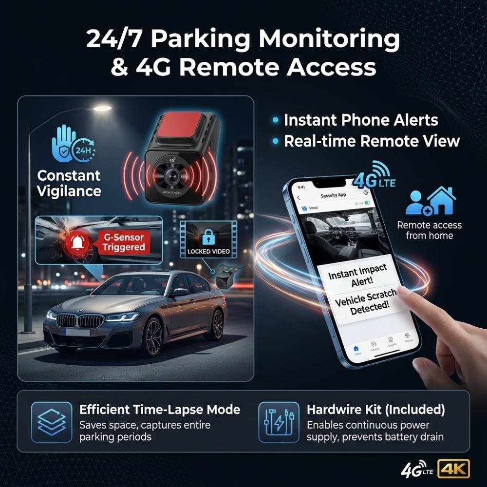 4G Live 2 Channel Car Dash Cam — Car Camera — ছবি 13
